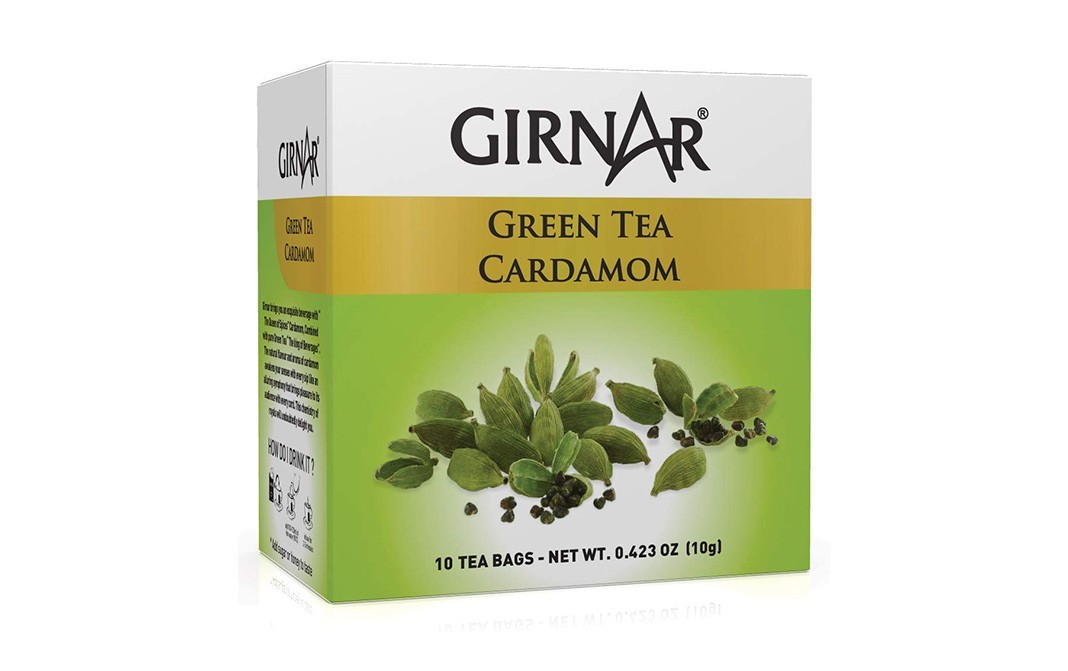 Girnar Green Tea Cardamom    Box  10 pcs